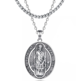 Saint Patrick 925 Sterling Silver Necklace
