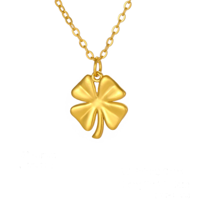 Stainless Steel Elegant Lucky Clover Necklace