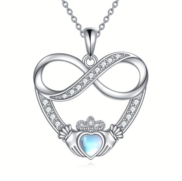 Sterling Silver Claddagh Infinity Necklace Sterling Silver Claddagh Infinity Necklace