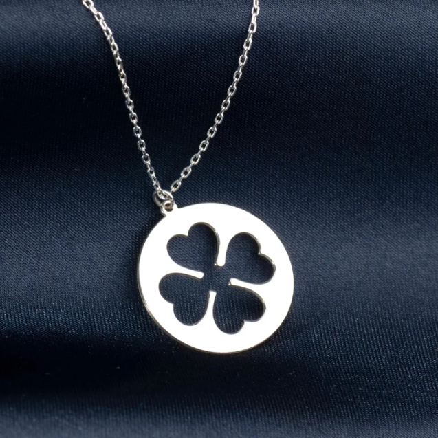 Sterling Silver Four-Leaf Clover Necklace Sterling Silver Four-Leaf Clover Necklace