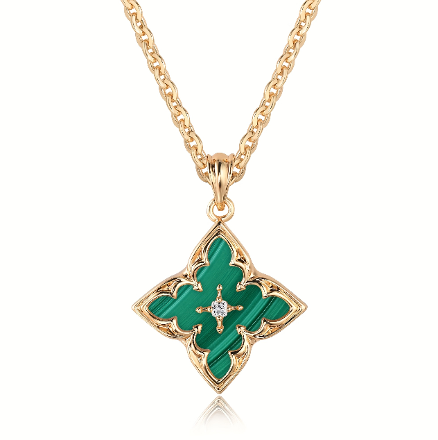 Sterling Silver Sparkling Clover Necklace Sterling Silver Sparkling Clover Necklace