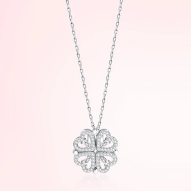 Women’s Zircon Four-Leaf Clover Necklace