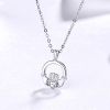 Claddagh Irish Pendant Necklace – Solid 925 Silver