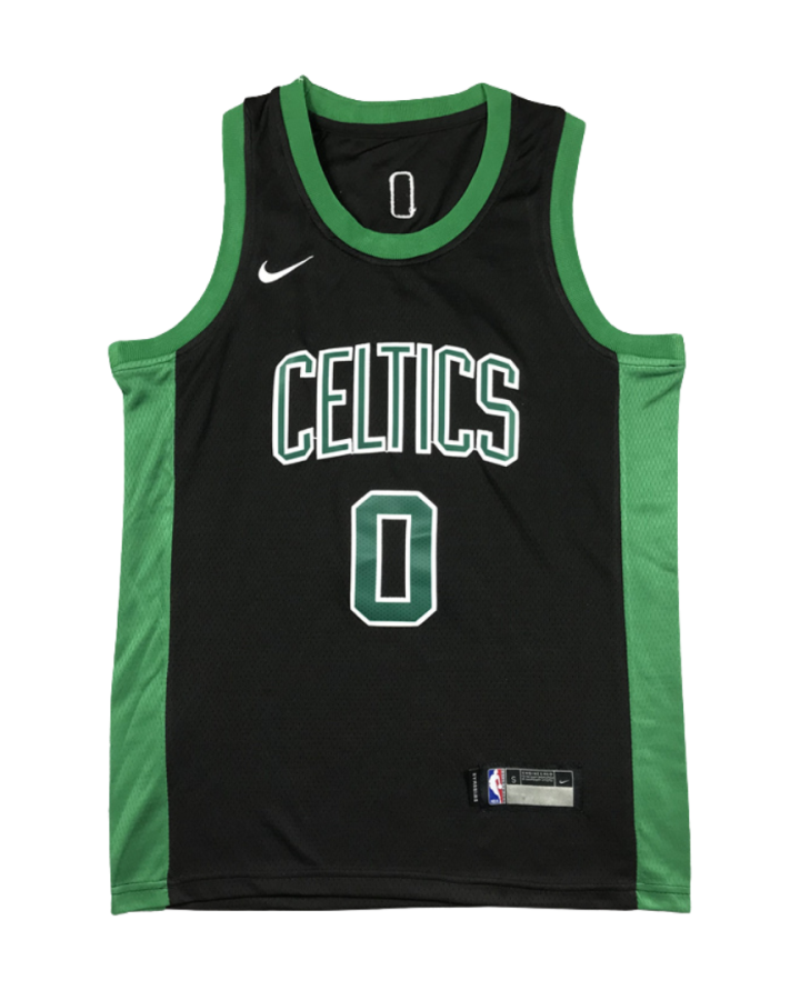 Boston Celtics Black City Edition 2021-22 Green And Black Jersey #0