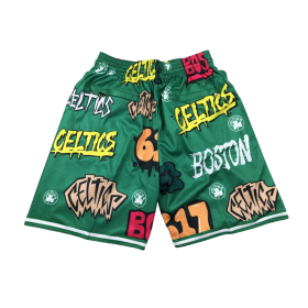 Boston Celtics Graffiti Design 2022-2023 Green Shorts (1)