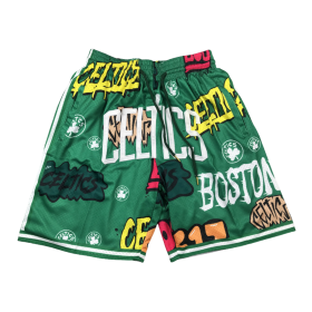 Boston Celtics Graffiti Design 2022-2023 Green Shorts
