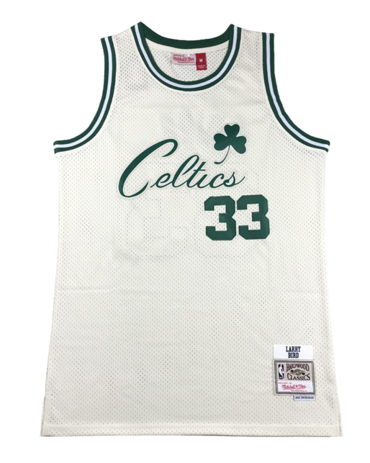 Boston Celtics Home Hardwood Classics 1985-86 White Jersey #33