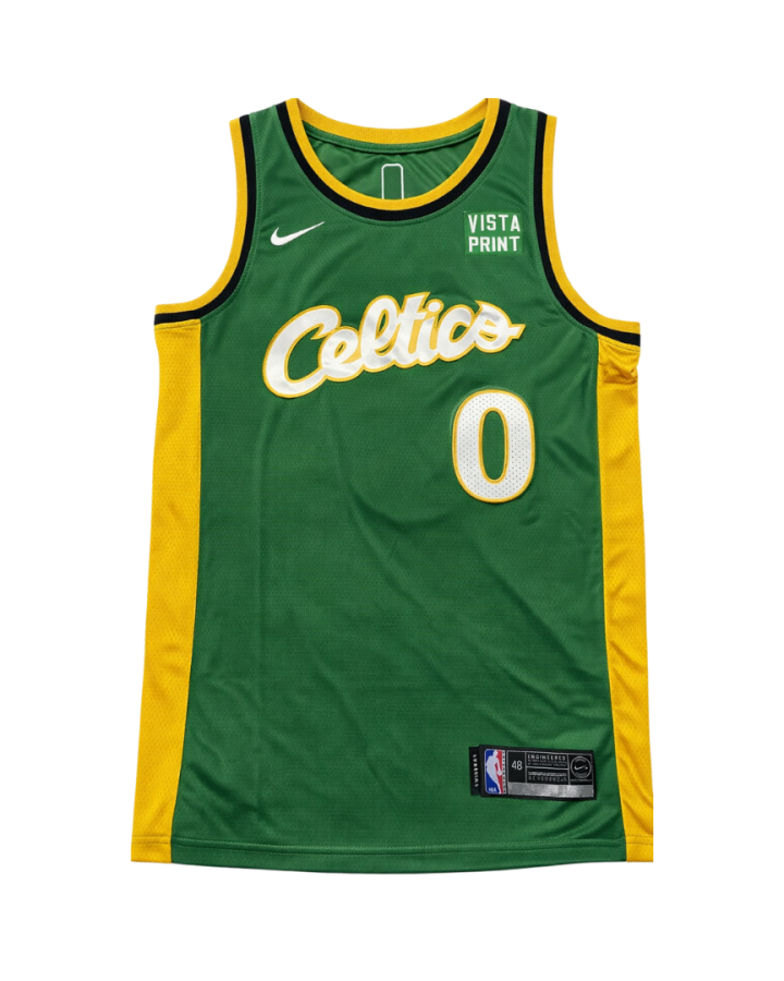 Boston Celtics Jayson Tatum City Edition 2020-21 Green Jersey #0