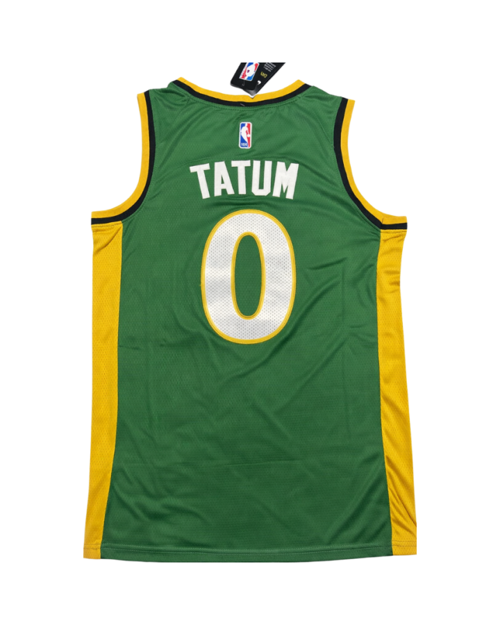 Boston Celtics Jayson Tatum City Edition 2020-21 Green Jersey #0