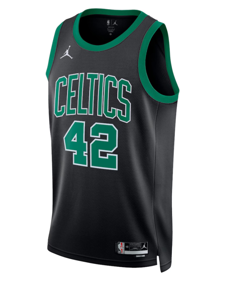 Boston Celtics Jordan Brand Vista Print Edition 2021-22 Black Jersey #42