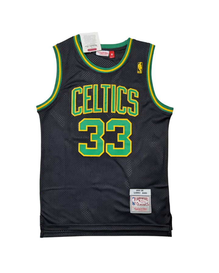 Boston Celtics Larry Bird 1980-1981 Black & Green Jersey #33