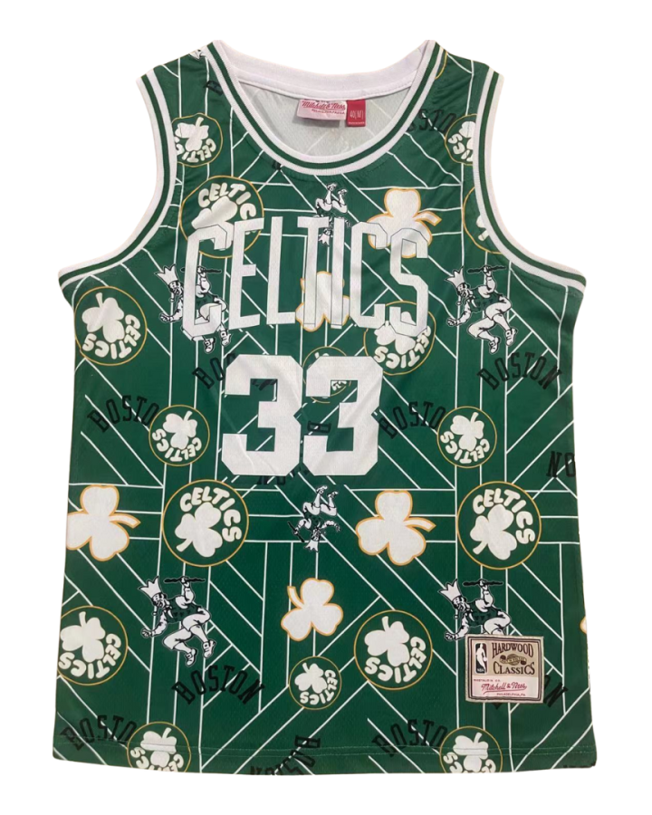 Boston Celtics Larry Bird Throwback 1985-86 Green Jersey #33