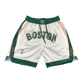 Boston Celtics Branding Nike NBA Official Team 2020-21 White Shorts