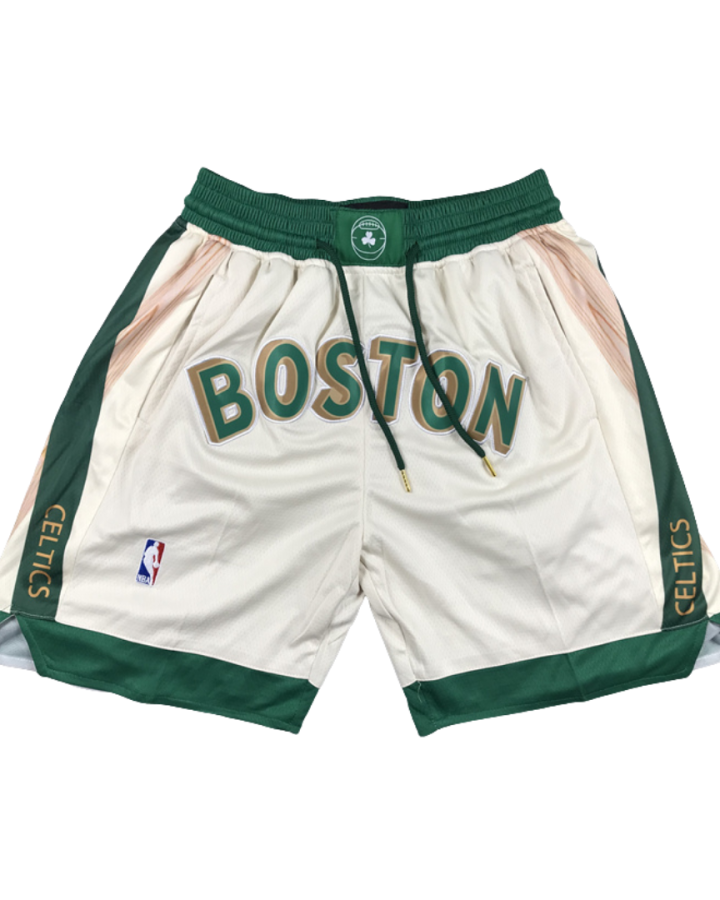 Boston Celtics Branding Nike NBA Official Team 2020-21 White Shorts