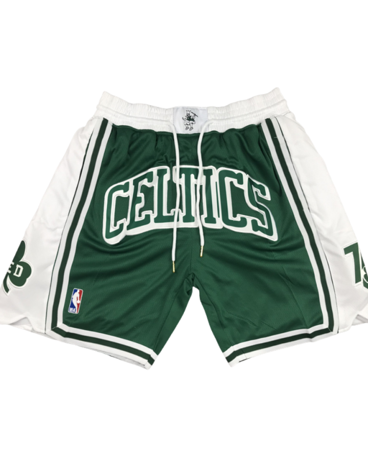 Boston Celtics Retro Design 2020-21 Green and White Shorts
