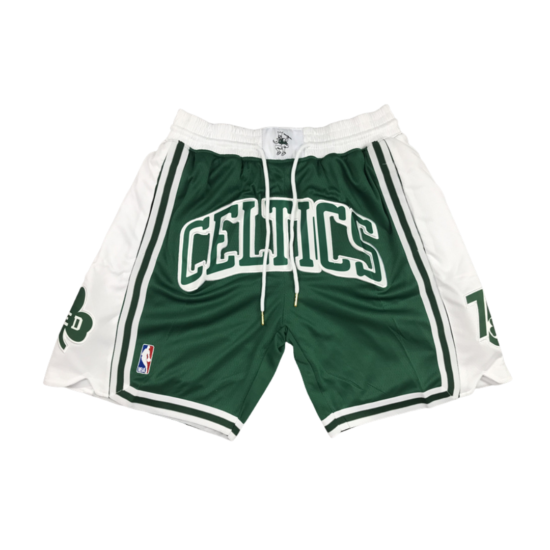 Boston Celtics Retro Design 2020-21 Green and White Shorts Boston Celtics Retro Design 2020-21 Green and White Shorts