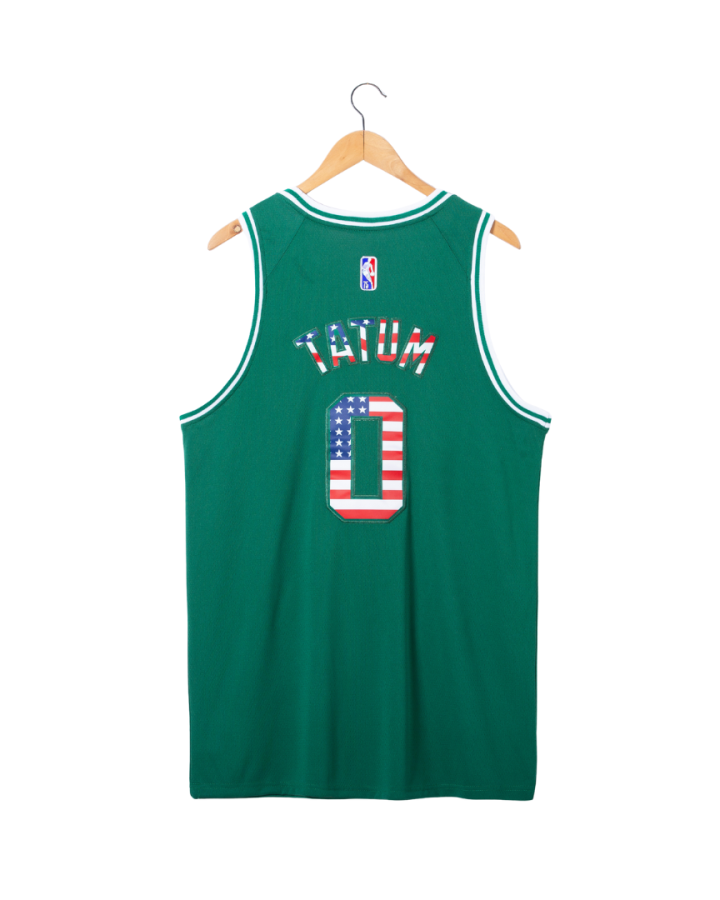 Boston Celtics USA Flag Design by Nike 2022-2023 Green Jersey #0 (1)
