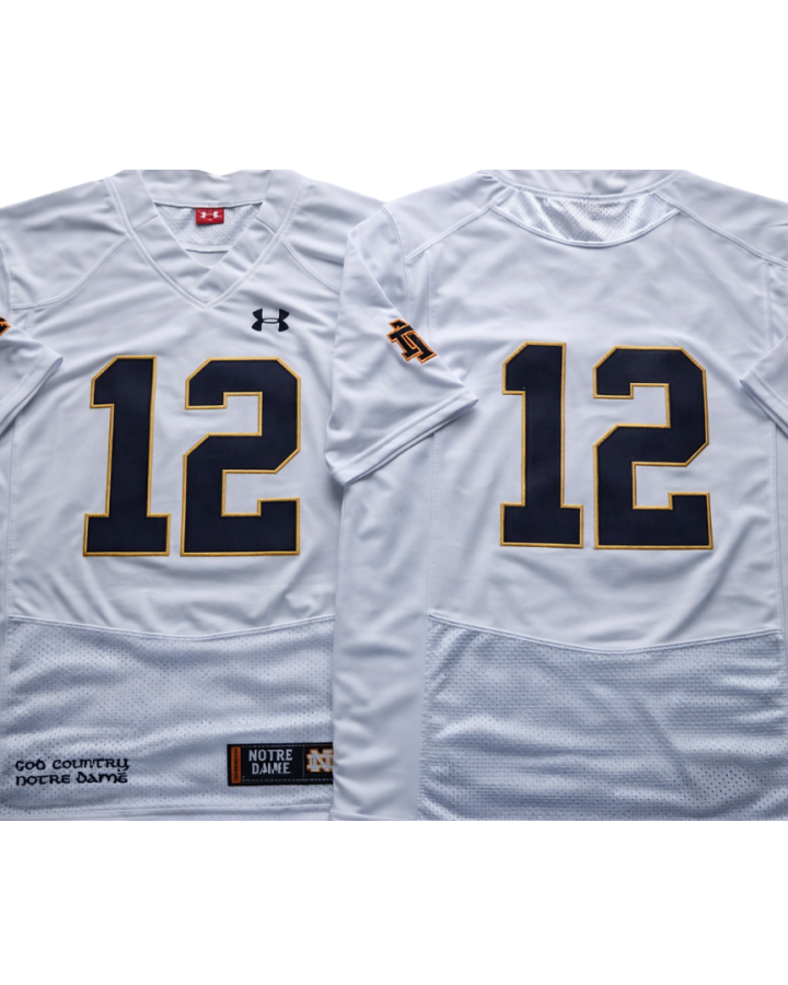 Notre Dame Fighting Irish Jersey White - #12