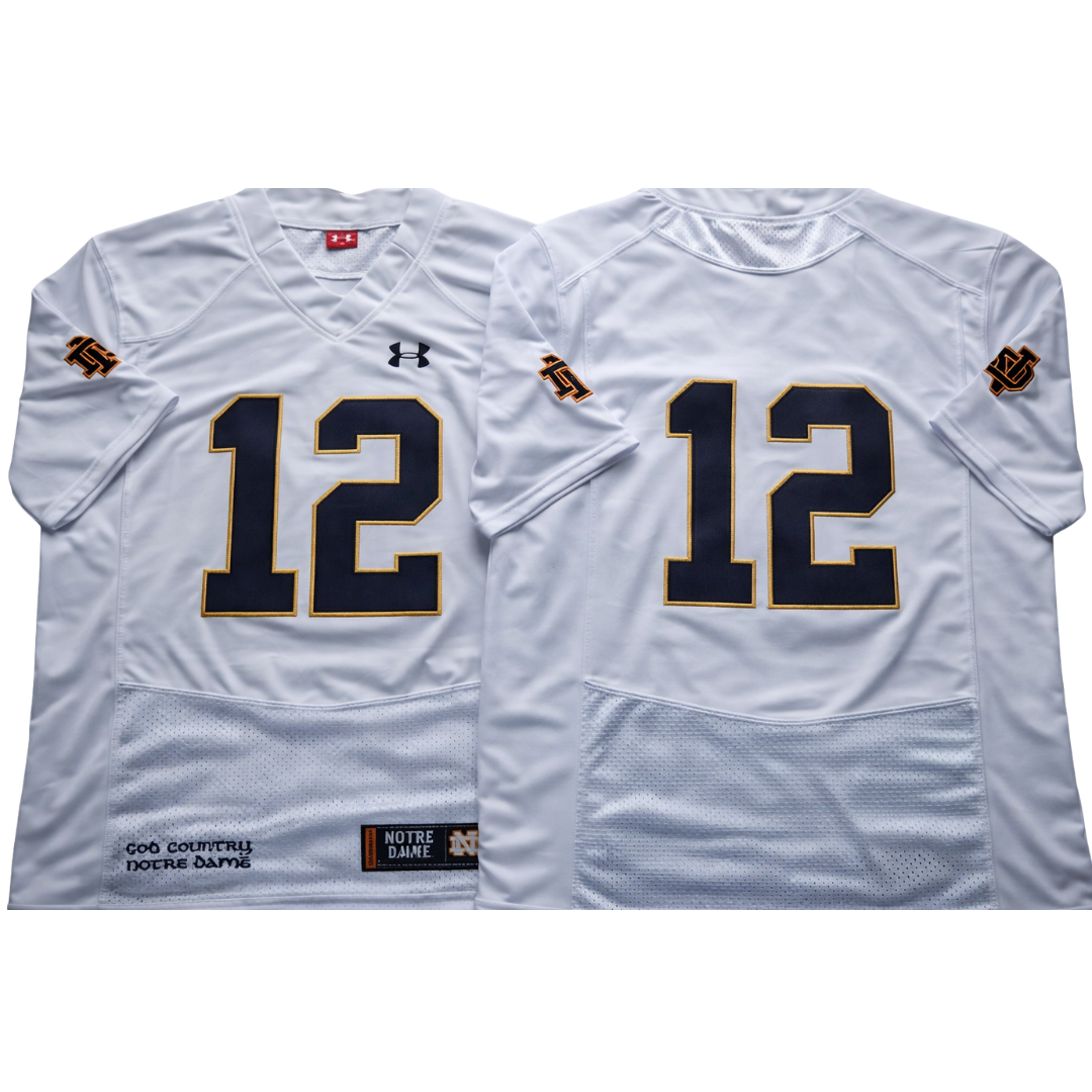 Notre Dame Fighting Irish Jersey White - #12 Notre Dame Fighting Irish Jersey White - #12