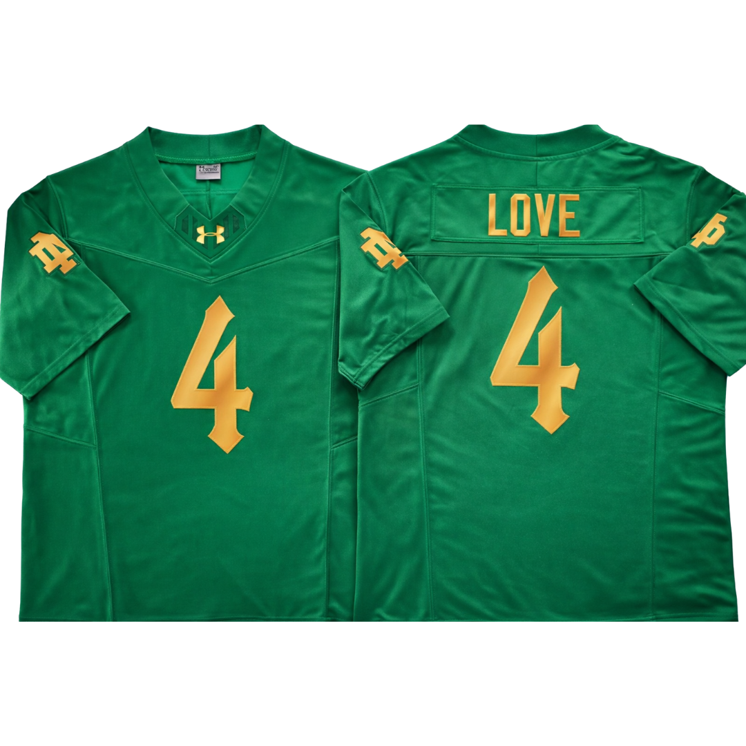 Notre Dame Fighting Irish Jersey Green And Gold - #4 Notre Dame Fighting Irish Jersey Green And Gold - #4