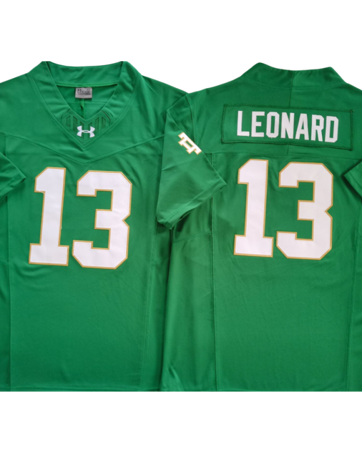 Notre Dame Fighting Irish Jersey Green and White - #13