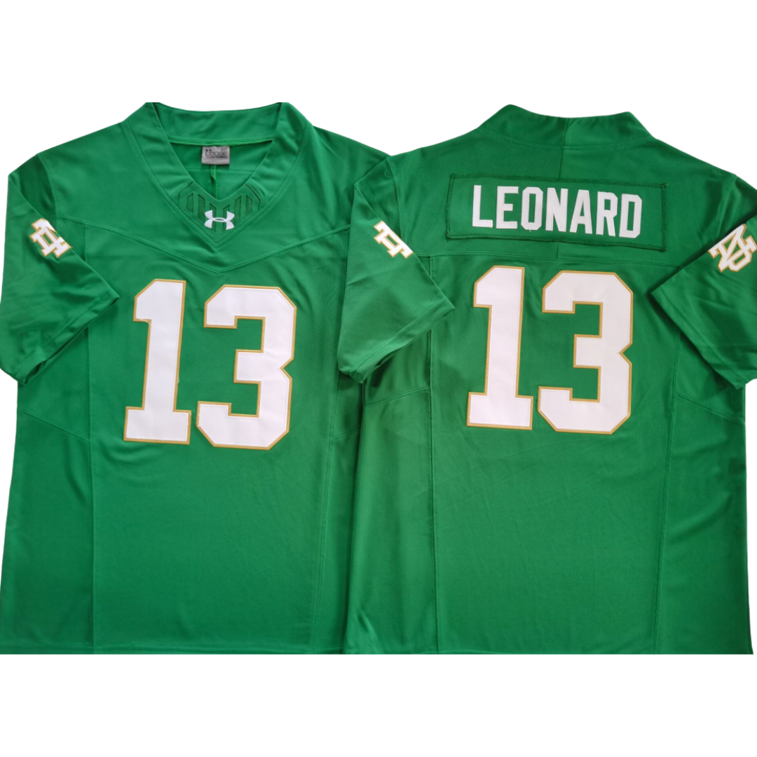 Notre Dame Fighting Irish Jersey Green and White - #13 Notre Dame Fighting Irish Jersey Green and White - #13