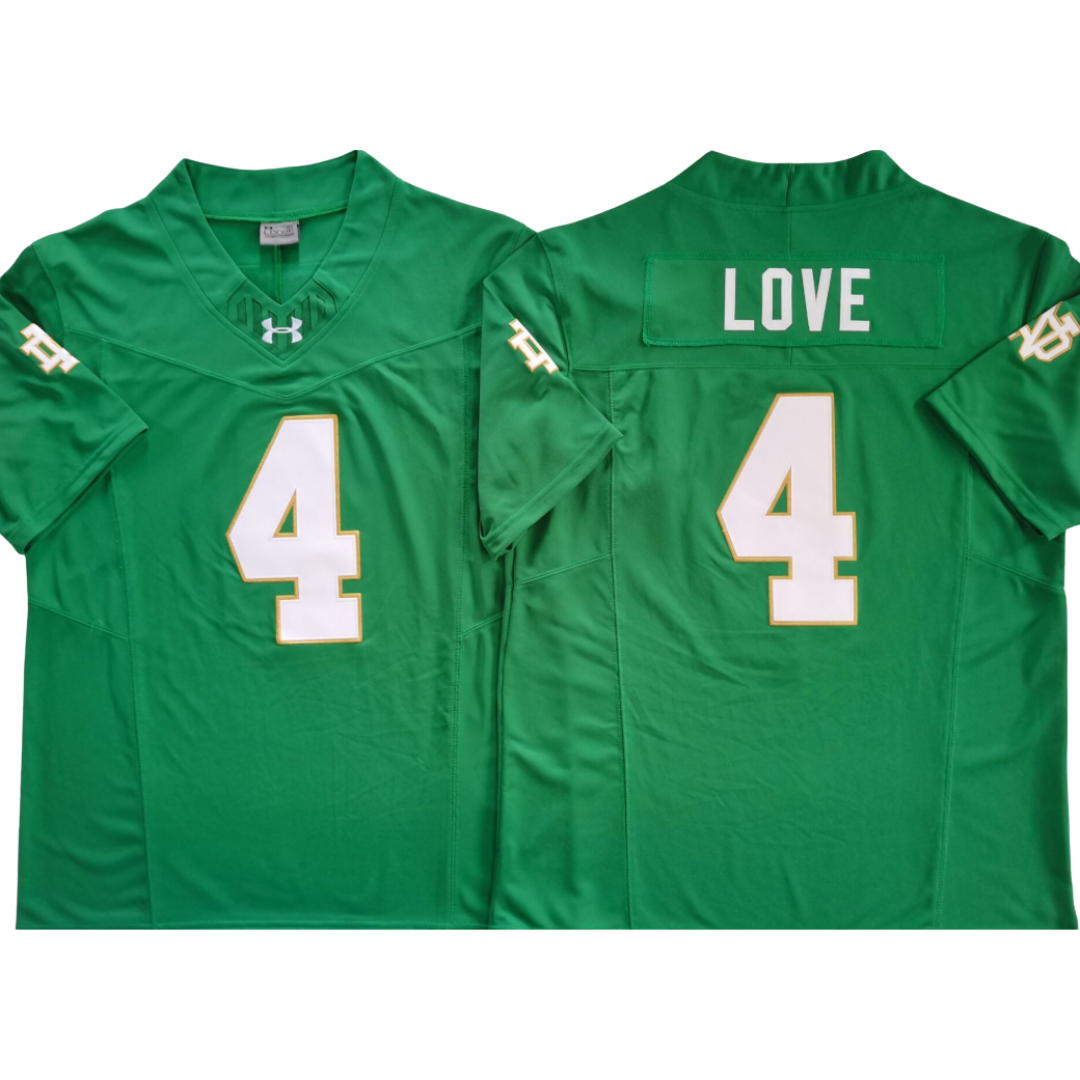 Notre Dame Fighting Irish Jersey Green and White - #4 Notre Dame Fighting Irish Jersey Green and White - #4