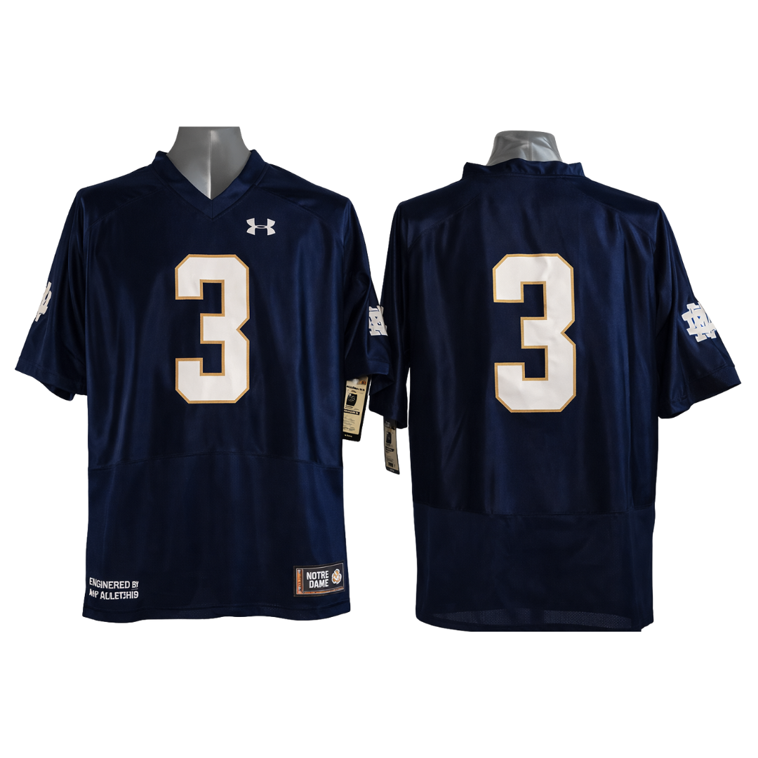 Notre Dame Fighting Irish Jersey Navy Blue - #3 Notre Dame Fighting Irish Jersey Navy Blue - #3