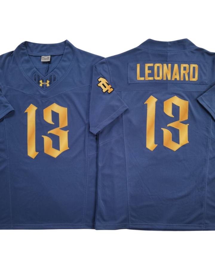 Notre Dame Fighting Irish Jersey Navy Blue And Gold - #13