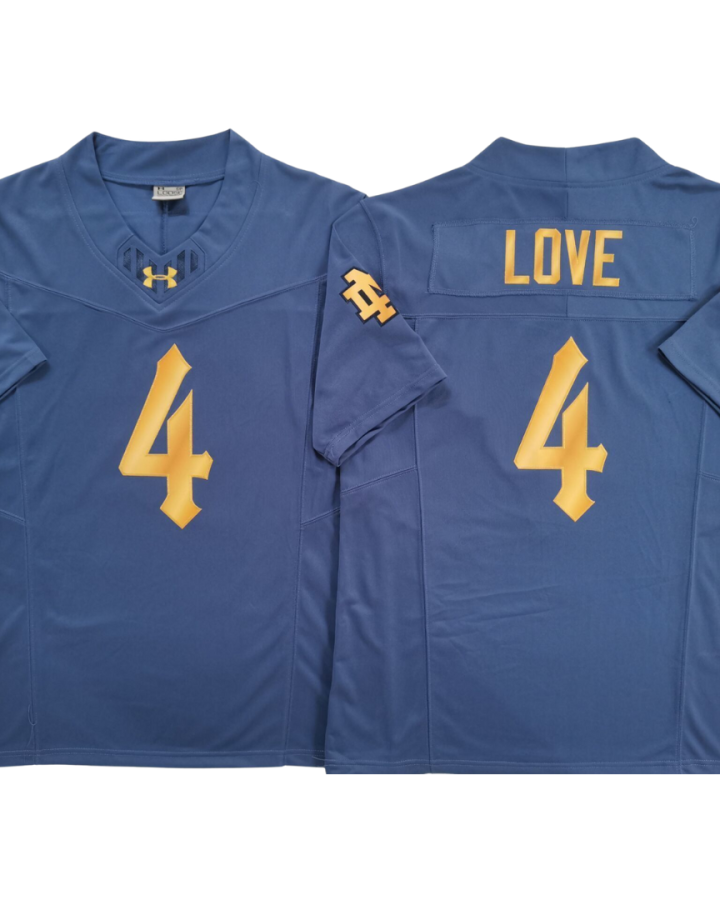 Notre Dame Fighting Irish Jersey Navy Blue And Gold - #4