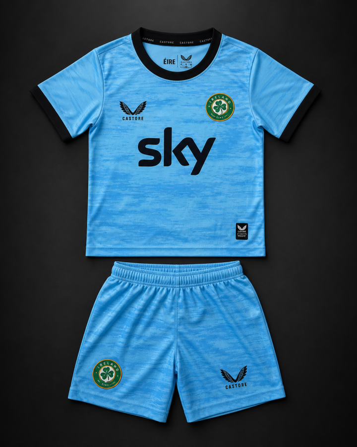 Kids Ireland Home Goalkeeper Kit - Jersey + Shorts 2026
