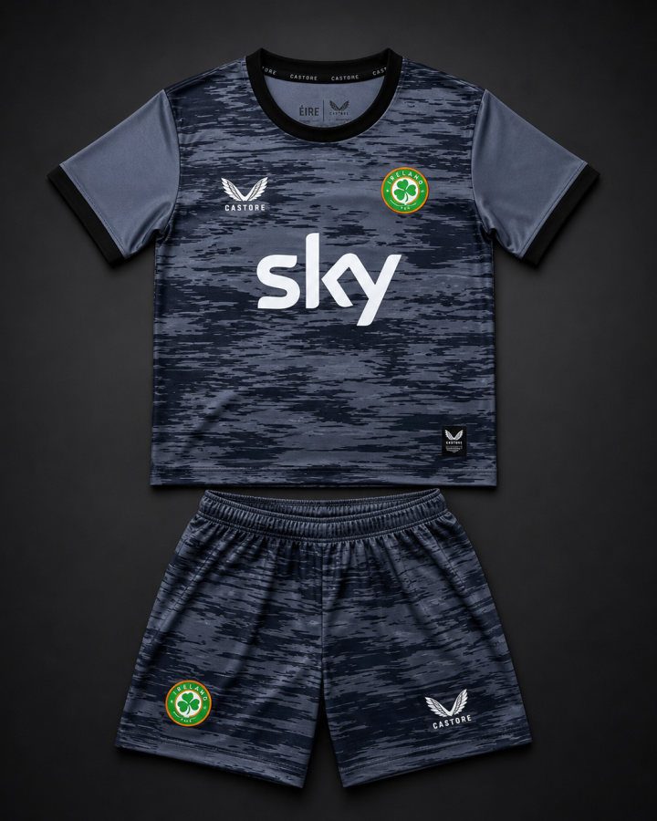 Kids Ireland Home Goalkeeper Kit - Jersey + Shorts 2026