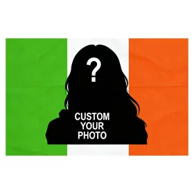 Custom Irish heritage flag hanging