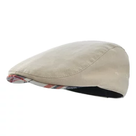 Green flat cap, side view