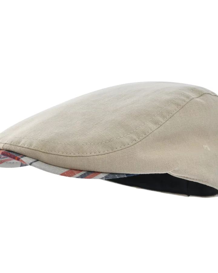 Green flat cap, side view