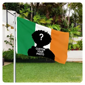 Ireland flag close-up print
