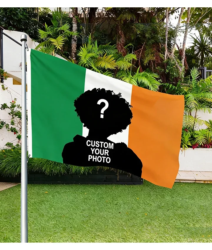 Ireland flag close-up print