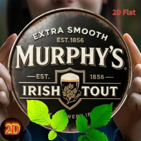 Vintage Distressed Irish Beer Brewery Retro Graphic Man Cave Bar Decor 2D 7.87x7.87 Inch Metal Tin Sign / Iron Plaque