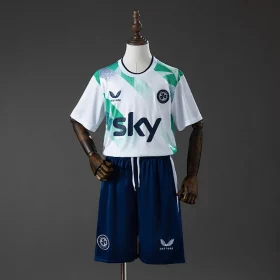 Ireland 2026 away kids kit, jersey and shorts, front