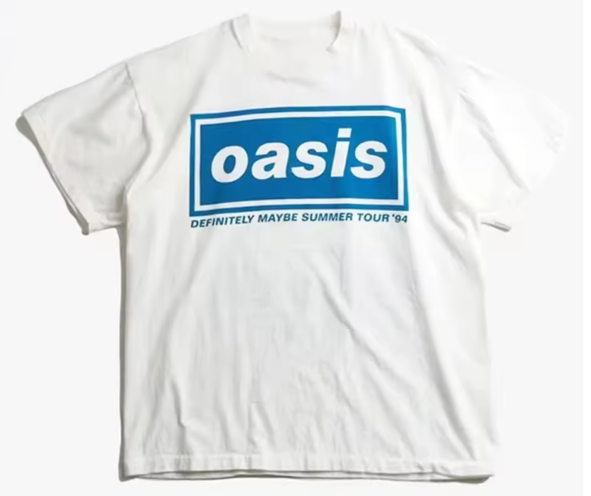 Oasis Definitely Maybe Summer Tour '94 White T-Shirt Oasis Definitely Maybe Summer Tour '94 White T-Shirt, product image