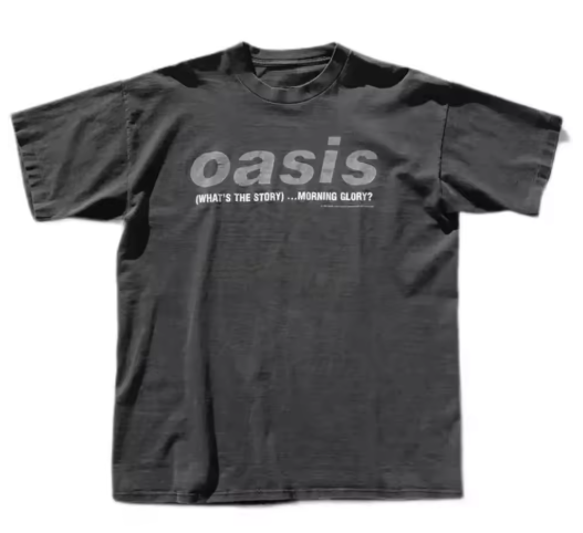 Oasis Morning Glory Logo Charcoal T-Shirt