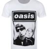 Oasis Gallagher Brothers Portrait White T-Shirt, product image