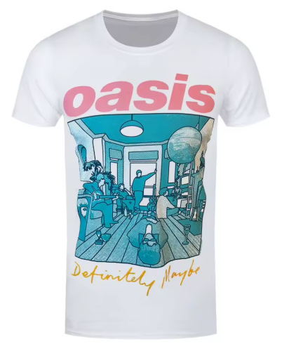 Oasis Definitely Maybe Album Art White T-Shirt, product image