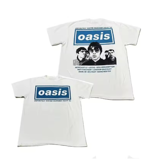 Oasis Definitely Maybe Summer Tour '94 Band White T-Shirt, product image