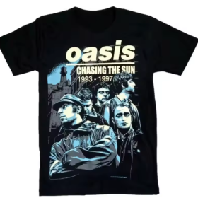 Oasis Chasing the Sun 1993–1997 Black T-Shirt