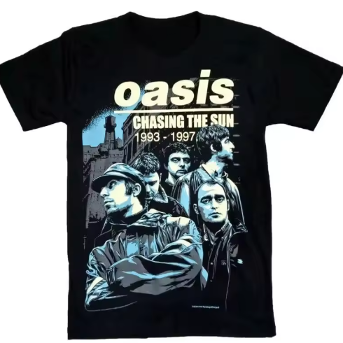 Oasis Chasing the Sun 1993–1997 Black T-Shirt, product image