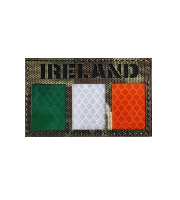 Embroidered Irish flag patch — variant 2