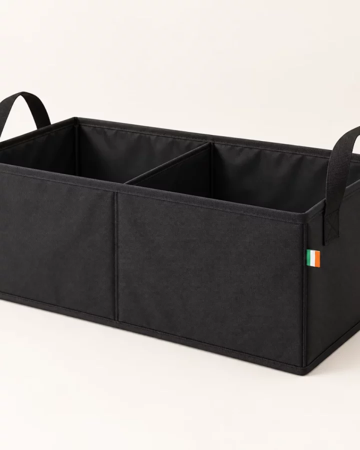 Black Tricolour Boot Organiser design mock-up