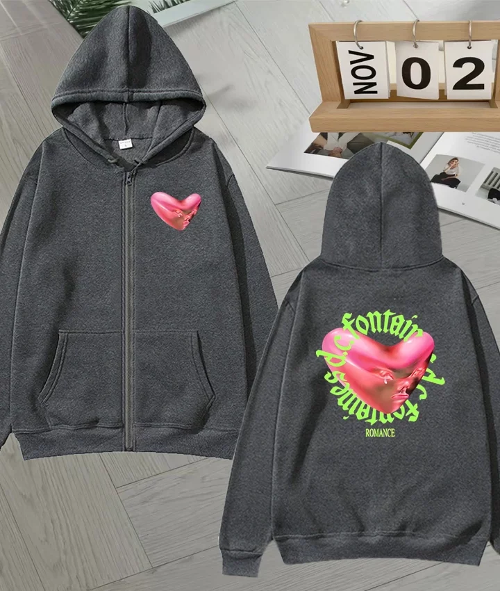 Fontaines D.C. Romance Zip-Up Hoodie