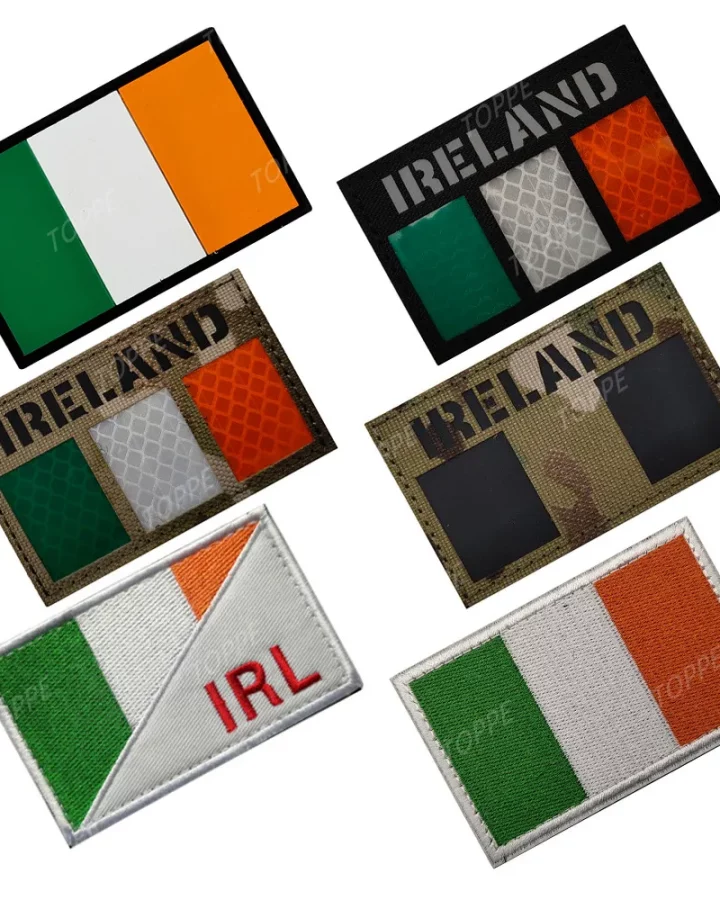 Embroidered Irish flag patch — variant 1